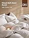 DWR Goose Feather Down Fiber Comforter King Size, Fluffy White Duvet Insert, Buttery-Soft and Breathable, Marshmallow-Like Loft, All Season Hotel Luxury Bedding, 8 Corner Tabs, 106