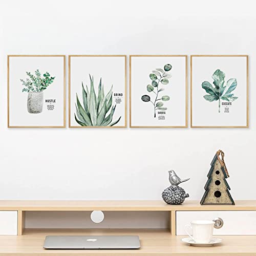 Sage Green Botanical Wall Art Prints, Farmhouse Plant Wall Decor With Inspirational Quotes, Green Leaves Plants Canvas Wall Art Paintings, Watercolor Boho Eucalyptus Bathroom Wall Decor For Living Room Bedroom Office Kitchen (8X10Inch,Unframed) #TOP5