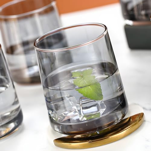 Image of WRINGO Black 250ml Premium Juice Glasses and Transparent Water Glass Medium Tumbler Glasses for Drinking Water and Cocktails, Diamond Glasses Water Glass (Diamond, Set of 12)