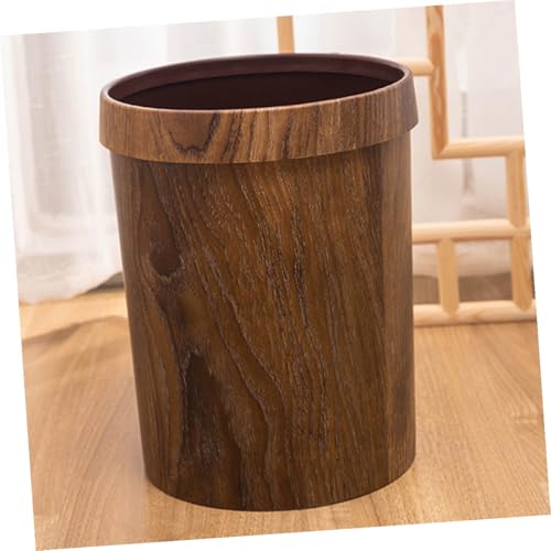 Caneca de basura plástica con acabado madera, 1 lb miniatura 3