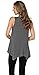 Velucci Womens Tunic Tank Top T-Shirt - Loose Basic Sleeveless Tee Shirt Blouse, (Charcoal-M)