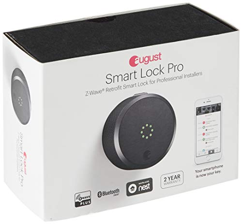 August Aug-Sl03-M03-G03 Dark Gray Smart Lock Pro, 3Rd Generation Technology, Apple Homekit And Z-Wave Enabled #TOP3