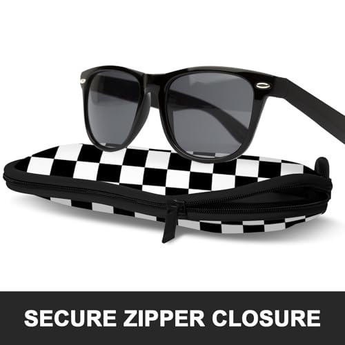 Image of Sunglasses Soft Case, Ultra Light Portable Neoprene Zipper Glasses Case for Men Women
