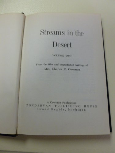 Streams in the Desert: Volume Two B0015KHYUI Book Cover