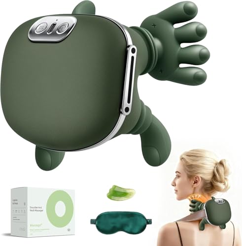 Image of Bionic Heated Massager for Neck & Back, Wireless Portable Shiatsu Massager with Heat, 4D Deep Tissue Kneading, Simulated Human Hand Design for Pain Relief & Muscle Relaxation