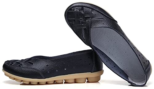 Women's Fashionable Comfortable Loafers, Flat Slip On Cutout Sandals3