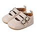 Geagodelia Herbst Babyschuhe, Kleinkindschuhe, Prinzessinnenschuhe, Baby Mary Jane Ballettschuhe, rutschfeste Prinzessinnenschuhe mit doppeltem Schnallenriemen (Beige, 6-12 Months)