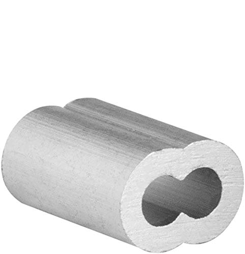 1/4? Aluminum Cable Crimps - Cable Sleeves Cable Crimp Wire Crimps Aluminum Crimping Loop Sleeve Wire Rope Crimp Sleeve Aluminum Wire Rope Crimp Loop Sleeve (100)