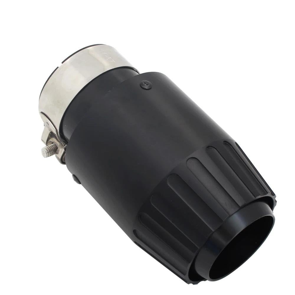 Tubo De Escape Punta De Silenciador De Tubo De Escape De Coche De Aluminio Silenciadores Negros Universales Decoración Final Tamaño Múltiple Garganta Cola(60mm-89mm)