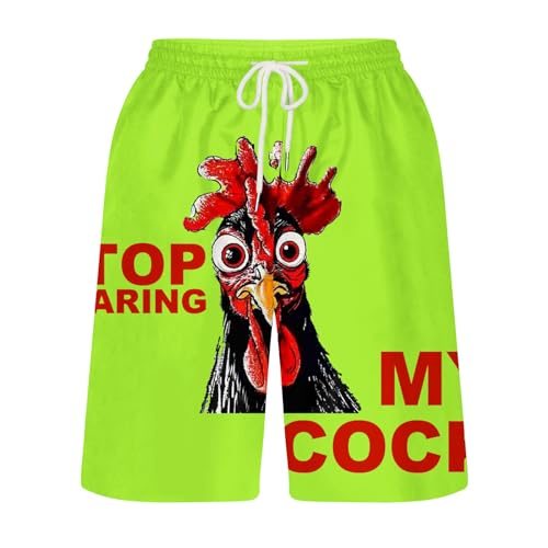 Funny Chicken Mens Swim Trunks Fashion Rooster Swimming Trunk for Men - Beach Pants, Mens Swim Shorts3