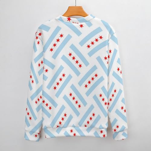 Flag of The United States Virgin Islands Sweater Long Sleeve Crew Neck Knitted Casual Pullover Sweater4