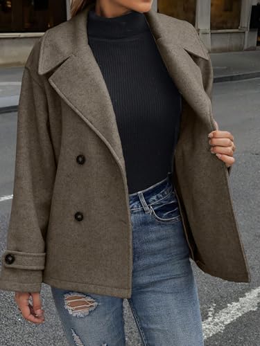 Stylish Coffee Brown Womens Casual Coat: Your Go-To Fall & Winter Jacket in X-Large - Image 6