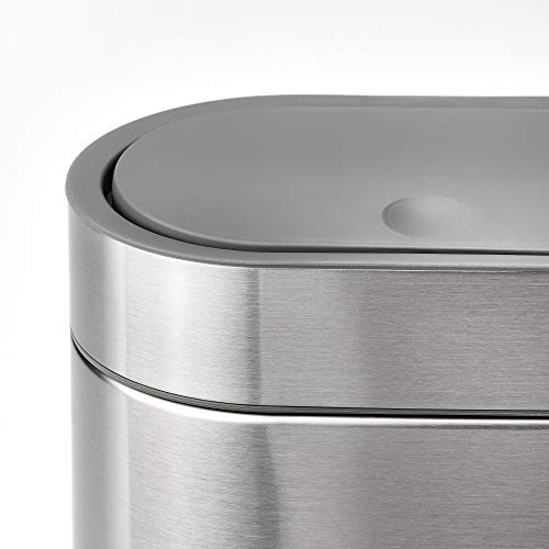 Image of Ikea BROGRUND Touch top bin, stainless steel, 4 l (1 gallon)