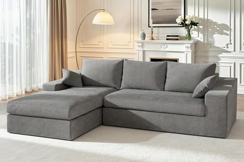 Opiniones y reviews de Salas Esquineras Pequeñas que Puedes Comprar On-line. 49 HABUTWAY - Sofá Modular de 101 Pulgadas, para Sala de Estar, cómodo sofá Deshuesado con Asiento Profundo, Moderno sofá en Forma de L con sillón, no Requiere Montaje (Gris,...