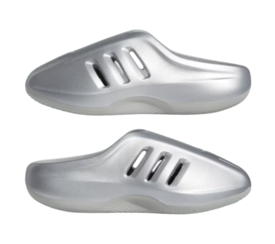 adidas Mens AdiFom IIInfinity Mule Metallic Silver Slides Sz 10