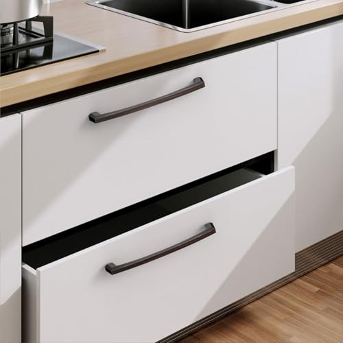 Image of Oil Rubbed Bronze Cabinet Pulls - 9 Inch Bronze Kitchen Cabinet Hardware - Pack of 10
