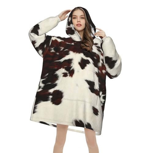 Pull-over en flanelle imprimé vache, le cadeau cocooning