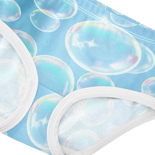 Blue Soap Bubbles Panties Little Girl Girls Underwear Toddlers Cotton Print Briefs Kids Undies 2t4