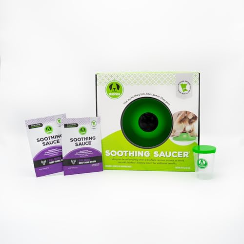 Image of Stashios Soothing Sauce Beef Bone Broth Calming Powder Supplement for Dogs & Cats, All Natural Anxiety Relief, Made in The USA, 3 oz