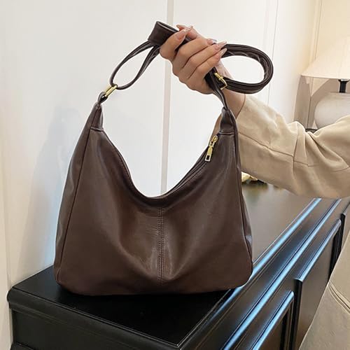 Image of Hobo Bags for Women, Vegan Leather Shoulder Handbag Tote Bag | Soft purse for teachers, office, college, travel, vacation& daily commute