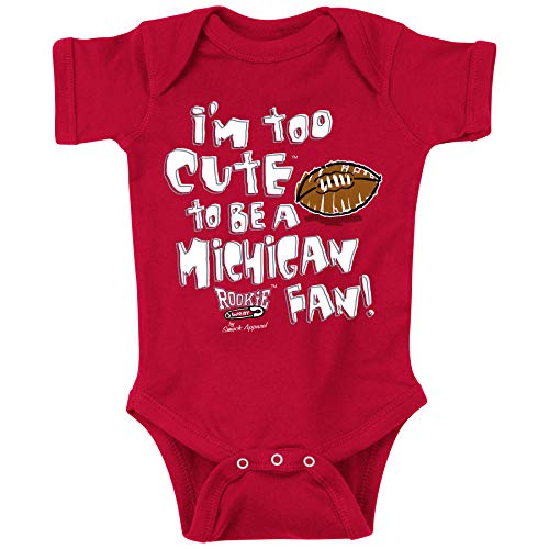 Image of Smack Apparel Ohio State Fans. Too Cute Red Onesie (NB-18M) and Toddler Tee (2T-4T)