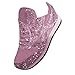 ORANDESIGNE Basket Femme Compensee Chaussures de Course Sport Fitness Sneakers Mode Paillettes Baskets Boîte de Nuit Chaussures Décontractées Rose 42 EU