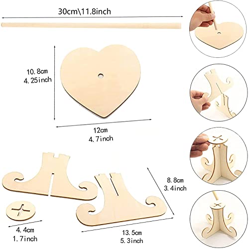 Lostwry 4 Pezzi Espositore per Ciambelle in Legno