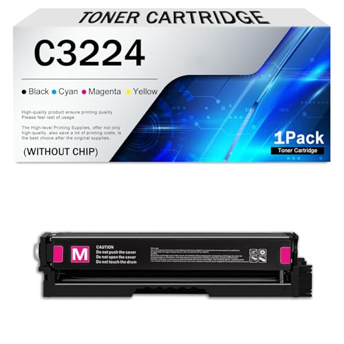 Cartouche de toner C3224 sans puce, compatible avec les imprimantes Lexmark C3224dw C3326dw MC3224dwe MC3224i MC3326i. Remplace les modèles C3210K0 C3210C0...