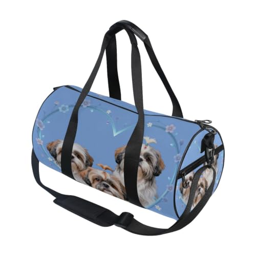 Bolsa de gimnasio ligera con bolsillo interior y divertido diseño canino