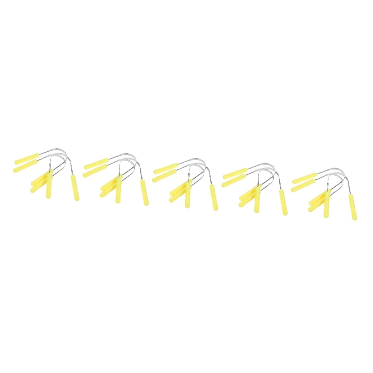 VALICLUD 5 Set Raschietto Per Lingua Allenatore Della Lingua Raschiare La Lingua Pulisci Lingua Portatili Raschiatura Della Lingua Acciaio Inossidabile Giallo 3 Pezzi * 5