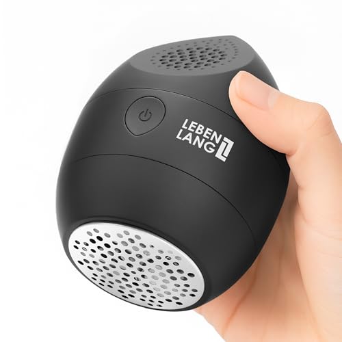 LEBENLANG Mini Fusselrasierer Elektrisch - Inkl. Ersatzklingen & Reinigungspinsel I Entfussler Flusenrasierer für Kleidung Fusselentferner Lint Remover I Fuselrasier Flusenentferner Wollrasierer