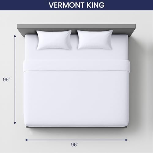 Image of SGI bedding 96 inchx96 inch 4 Pc Vermont King Sheet Set 600 TC 18 inch Deep, White