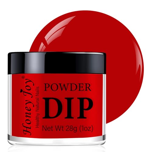 Dip Powder Red Color Nail Dipping Powder Nail Art 28+ Long-Lasting Super Quick Dry Salon DIY at Home No Needed Lamp Cured Gift (1 Oz) (Dip-28g-No.1 1 OZ)