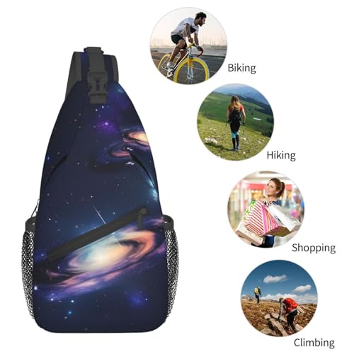 Mochila Bandolera Urbana Impresa Galaxy Unisex miniatura 6