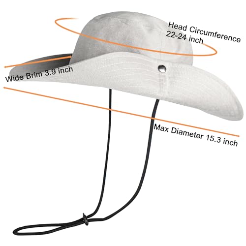 Image of ZOORON Bucket Hat Wide Brim Boonie Hats Safari Hat for Hiking Fishing Outdoor