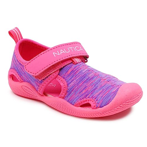 Nautica Infant Baby Sandal With Strap - Newborn Boys Girls Water Shoes -Tiny Kettle Gulf-Pink Purple Size-3 #TOP13