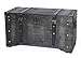 Vintiquewise Distressed Black Medium Wooden Storage Trunk