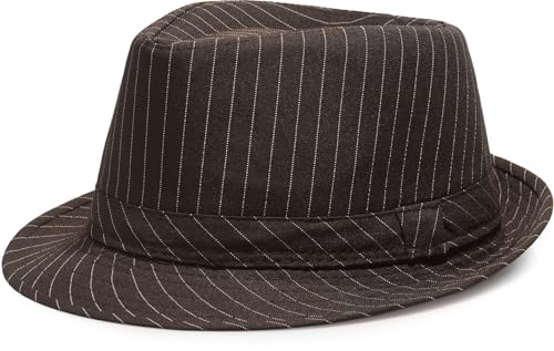 MESU Unisex Trilby Hat Fedoras Hats for Men Women Jazz Cap Vintage Panama with Short Brim Coffee