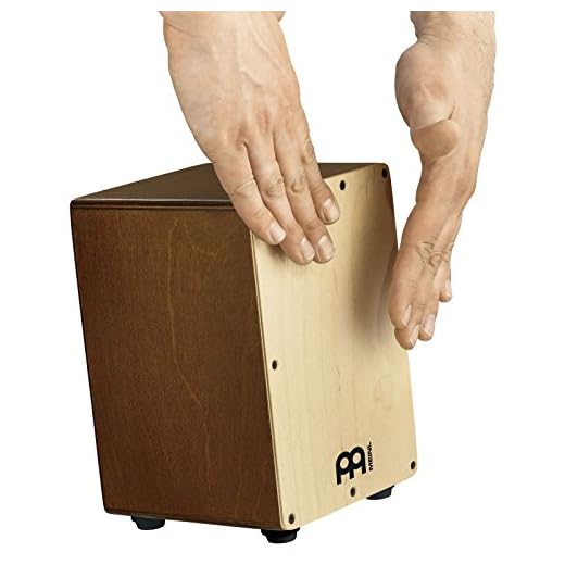 Meinl Percussion Mini tambor de caixa cajon com laços internos - feito na Europa - madeira de bétula báltica, 2 anos de garantia, natural (SCAJ1LB-NT).