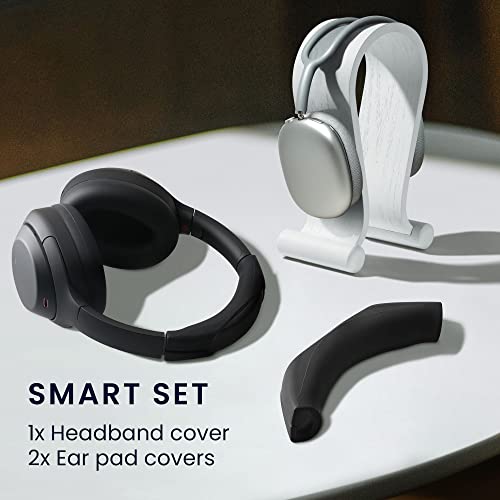 kwmobile Silicone Headband and Ear Pads Cover Set Compatible with Sony WH-1000XM4 / WH-1000XM3 - Covers - Beige - Image 2