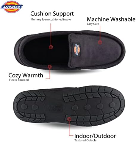 Dickies Men's Venetian Slipper, Black Microsuede, Large | Image 2