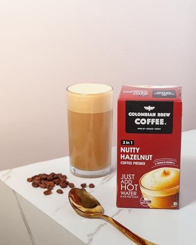 Image of Colombian Brew Nutty Hazelnut Coffee Premix 5 Sachets | 125 gm