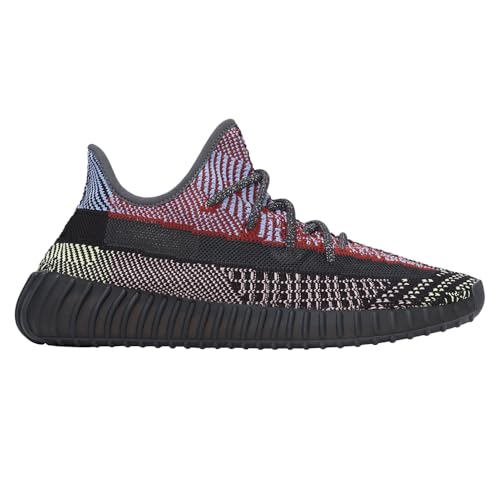 adidas mens Yeezy Boost 350 V2, Black,yellow,beige,red,white and Blue, 9
