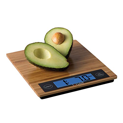 Taylor Precision Products 382821 Digital Kitchen Scale, 11 Lb, Bamboo #TOP2