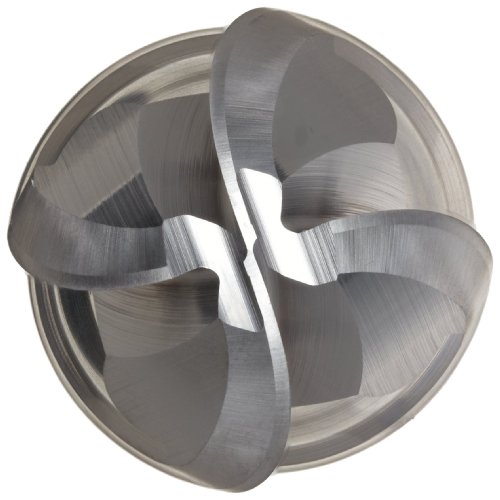 Niagara Cutter N88699 Cobalt Steel Ball Nose End Mill, Weldon Shank, TiCN Finish, Roughing and Finishing Cutting, 30-Degree, 6-Flute, 4.5" OAL, 1.500" Cut Diameter, 1.250" Shank Diameter