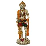 Couleur : multicolore. Huge Basket H16 – Statue en argent Hanuman Idol hindou Dieu de force Bajrangbali H – 11\