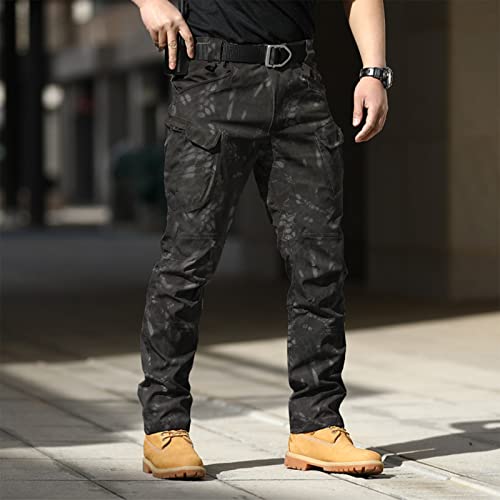Cargo Pants Mens Lightweight Work Pants Waterproof Carpenter Pants with Multi Pocket Motorcycle Pants Tactical Gear2