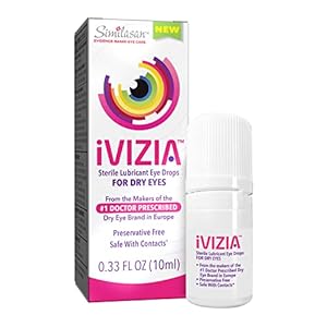 iVIZIA Sterile Lubricant Eye Drops for Dry Eyes, Preservative-Free, Moisturizing, Dry Eye Relief, Contact Lens Friendly…