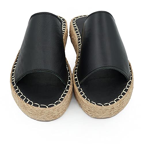 Sandales compensées Femme Derbtrlky100301 Noir 36 pour marcher sans fatigue