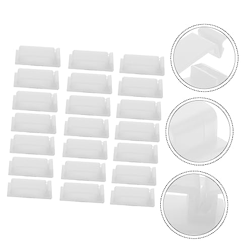 SHINEOFI 50 piezas Clips para fijar cables Organizadores de cables de escritorio Sujetadores resistentes y organización de cables miniatura 6